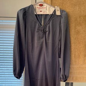 NWT satin long sleeve dress